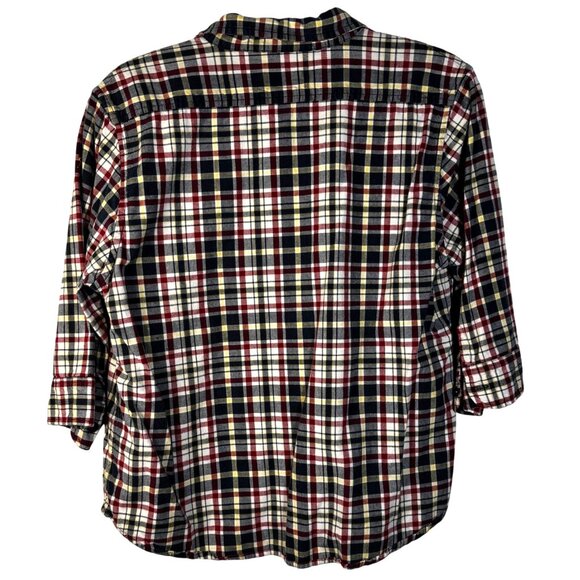 Fiorini International Womens Plaid Cotton Casual Button-Up Shirt SZ Large - Picture 2 of 7